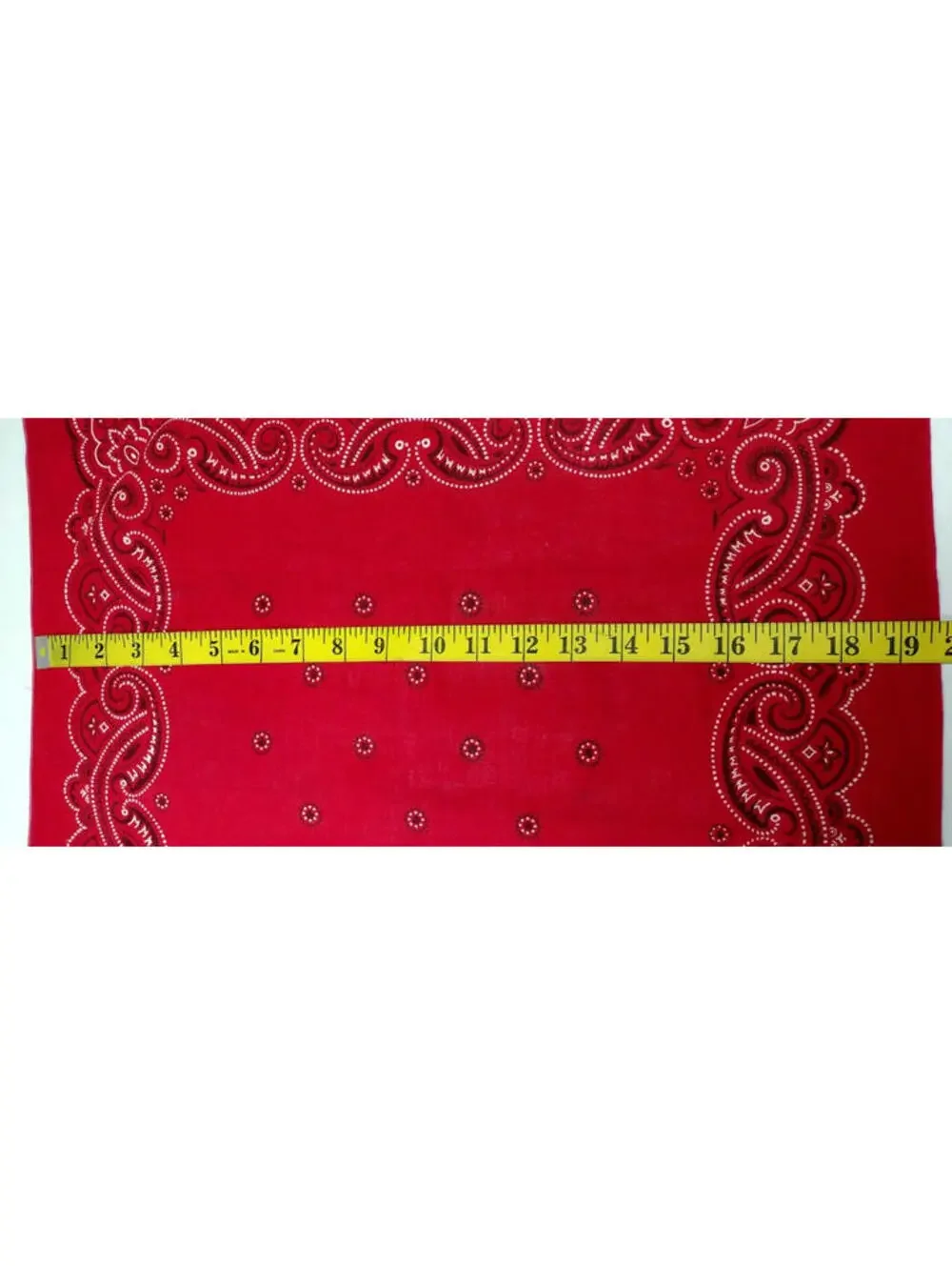 Vintage 30s 40s Red Cotton Bandana M M M's Salvage WASHFAST COLORS WHITE STITCH